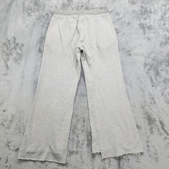Sundry Pants Womens 1/S Heathered Gray Ankle Flare Sweatpants Lounge Raw Hem - Picture 2 of 10